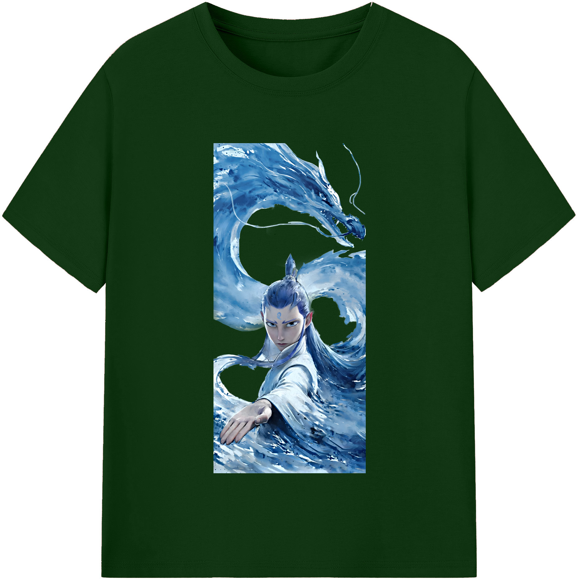 （画像用） Ne Zha 2 ナタ 魔童の大暴れ 綿100％半袖Tシャツ（フロントプリント）